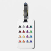 Colorful Glossy Metal Play Buttons Bagagelabel (Achterkant verticaal)