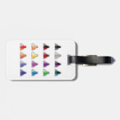 Colorful Glossy Metal Play Buttons Bagagelabel (Achterkant horizontaal)