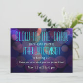 Colorful Glow in the Dark Party Invitations Kaart (Staand voorkant)