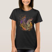 Colorful Glow Phoenix Bird T-shirt (Voorkant)