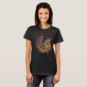 Colorful Glow Phoenix Bird T-shirt (Voorkant volledig)