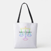Colorful Glow Scales of Justice | Advocaat Tote Bag (Achterkant)