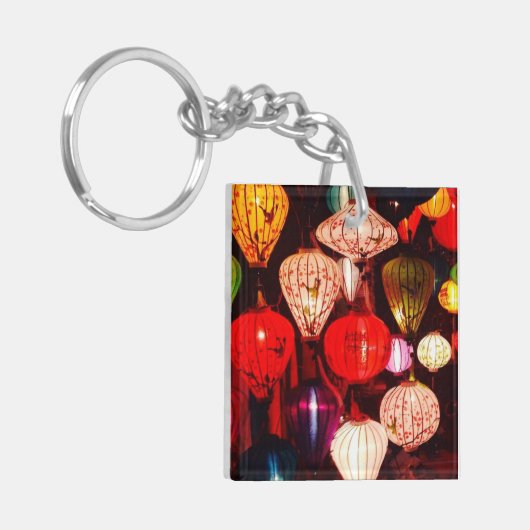Colorful Glowing Ornate Lanterns Sleutelhanger (Voorkant Links)