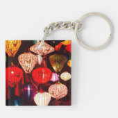 Colorful Glowing Ornate Lanterns Sleutelhanger (Achterkant)