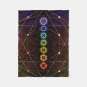 Colorful Glows Chakras Fleece Deken (Voorkant)