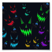 Colorful Glows Jack O' Lantern Foto Afdruk (Voorkant)