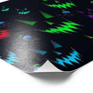 Colorful Glows Jack O' Lantern Foto Afdruk