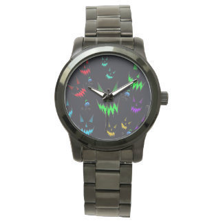 Colorful Glows Jack O' Lantern Horloge