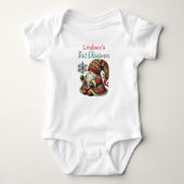 Colorful Gnome - Baby's First Christmas Romper (Voorkant)