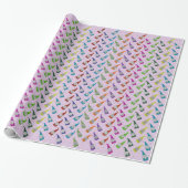 Colorful Gnomen Wrapping Paper Cadeaupapier (Uitgerold)