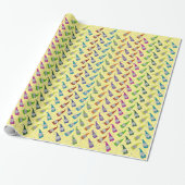 Colorful Gnomen Wrapping Paper Cadeaupapier (Uitgerold)