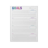 Colorful Goal Tracking Notitieblok (Linkerzijde)