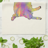 Colorful Goat Cute Artsy Funky Funny Animal Art Theedoek (Gevouwen)