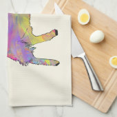 Colorful Goat Cute Artsy Funky Funny Animal Art Theedoek (Quarter Fold)