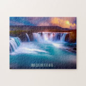 Colorful Godafoss IJsland Waterfall Puzzle Legpuzzel (Horizontaal)