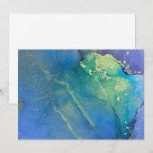 Colorful Gold Alcohol Ink Abstract Art Blank-kaart Bedankkaart (Voorkant / Achterkant)