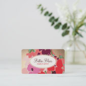 Colorful Gold Floral Makeup Artist Elegant Salon Visitekaartje (Staand voorkant)