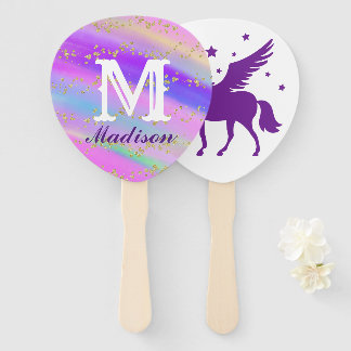 Colorful Gold Specized Paars Unicorn Birthday Handwaaier