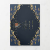 Colorful Gold Sun en Moon Tarot Kaart Wedding (Cover)