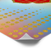 Colorful Golden Chakras compositie Poster (Hoek)