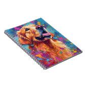 Colorful Golden Retriever Notitieboek (Rechterzijde)