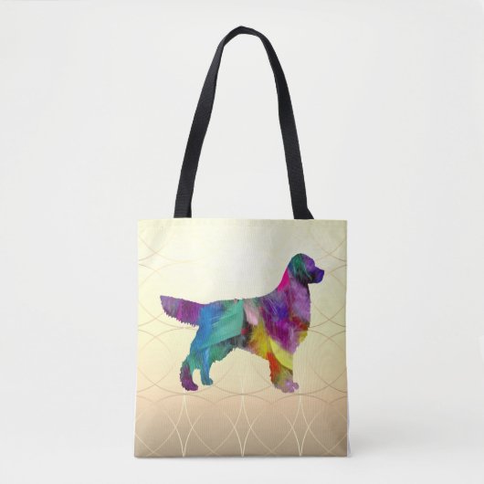 Colorful Golden Retriever Tote Bag (Voorkant)