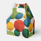 Colorful Golf Ball Pattern Bedankdoosjes (Achterkant)