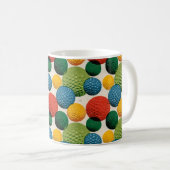Colorful Golf Ball Pattern Koffiemok (Voorkant rechts)