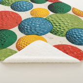 Colorful Golf Ball Pattern Sherpa Deken (3/4)