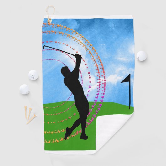 Colorful Golf Swing Golfhanddoek (Insitu)