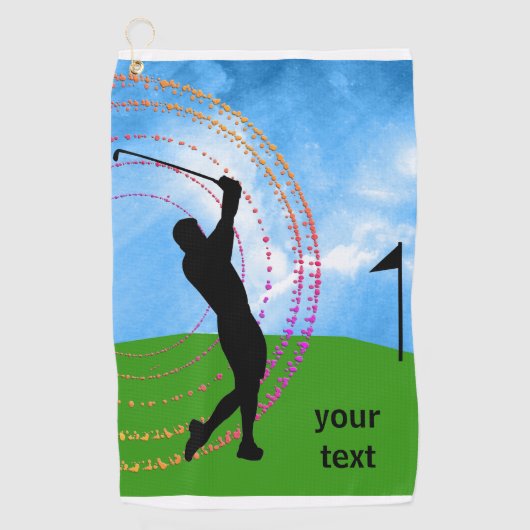 Colorful Golf Swing Golfhanddoek (Voorkant)