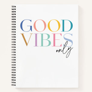 Colorful Good Vibes Only Notitieboek