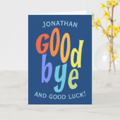 Colorful Goodbye en Good Luck Farewell Kaart (Gele Bloem)