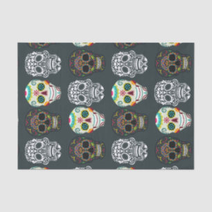 Colorful Gothic Sugar Skull Halloween Party Gift Tissuepapier