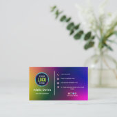 Colorful Gradient Business Card Modern Design Visitekaartje (Staand voorkant)