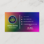 Colorful Gradient Business Card Modern Design Visitekaartje (Voorkant)