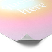 Colorful Gradient Custom Motivatie Quote Poster (Hoek)