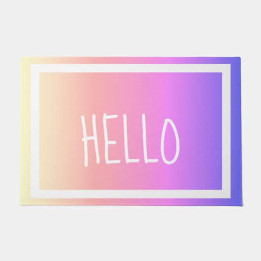 Colorful Gradient Hallo Deurmat (Voorkant)