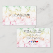 Colorful Gradient Marble Texture  Business Card Visitekaartje (Voorkant / Achterkant)