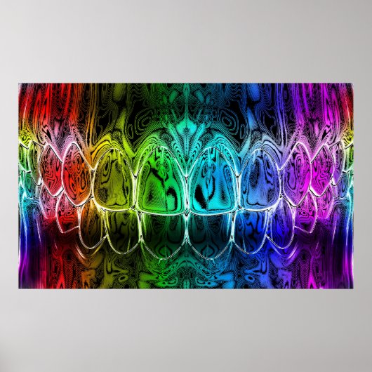 Colorful Gradient Perfect Smile Dentist Poster (Voorkant)
