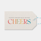 Colorful Gradient Script Christmas Family Name Cadeaulabel (Voorkant (Horizontaal))