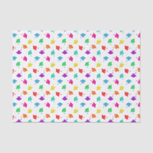 Colorful Graduation Cap Pattern Tissuepapier