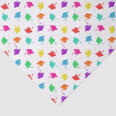 Colorful Graduation Cap Pattern Tissuepapier (Detail)
