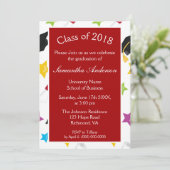 Colorful Graduation Party Kaart (Staand voorkant)