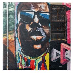 Colorful Graffiti African American Tegeltje