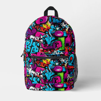 Colorful Graffiti Art Bedrukte Rugzak