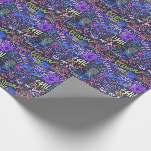 Colorful Graffiti Art Cadeaupapier (Hoek)