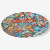 Colorful Graffiti Art Papieren Bordje (Gekanteld)