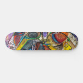 Colorful Graffiti Art Persoonlijk Skateboard (Horizontaal)