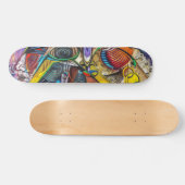Colorful Graffiti Art Persoonlijk Skateboard (Horizontaal)
